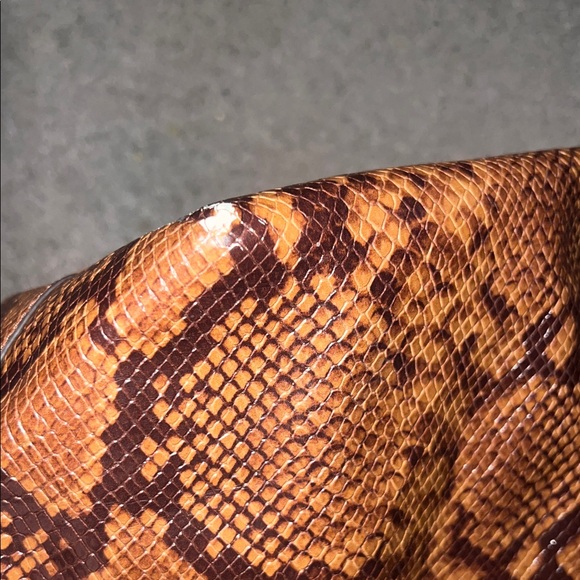 MICHAEL KORS Brown Snake Python Embossed Satchel - Picture 7 of 8